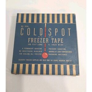 Vintage Cold Spot Freezer Tape Sears Roebuck and Co No 7016 Advertising Prop